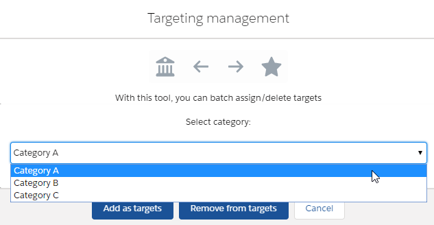 available values of mass targeting