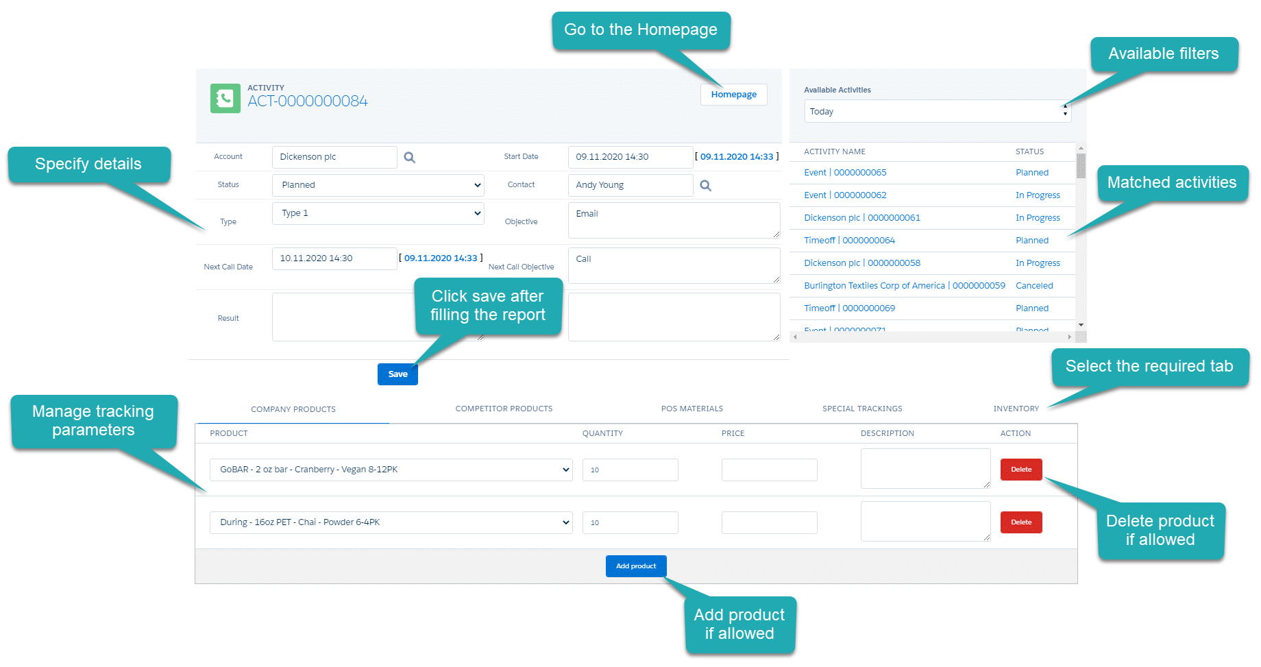 Activity Report Visit