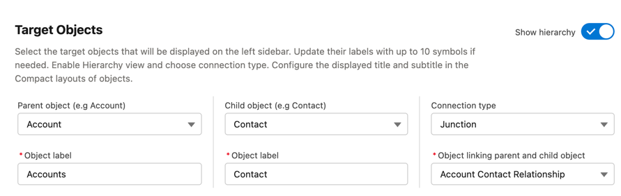 cpg settings target objects