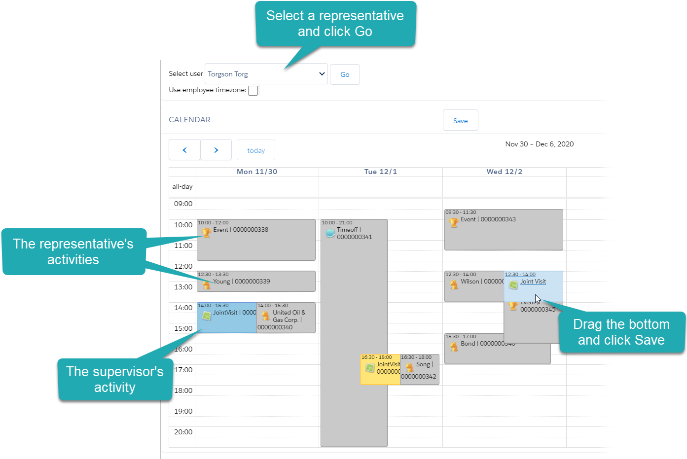 duration employ activity