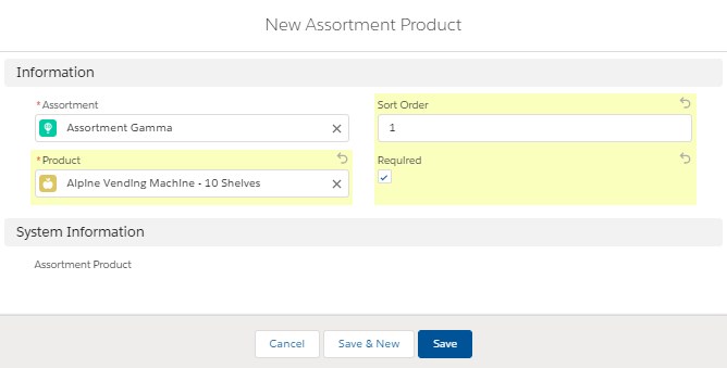 new assortment product