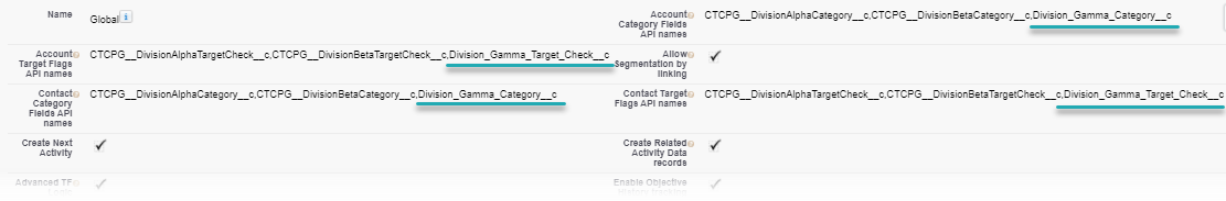 updat the application settings record