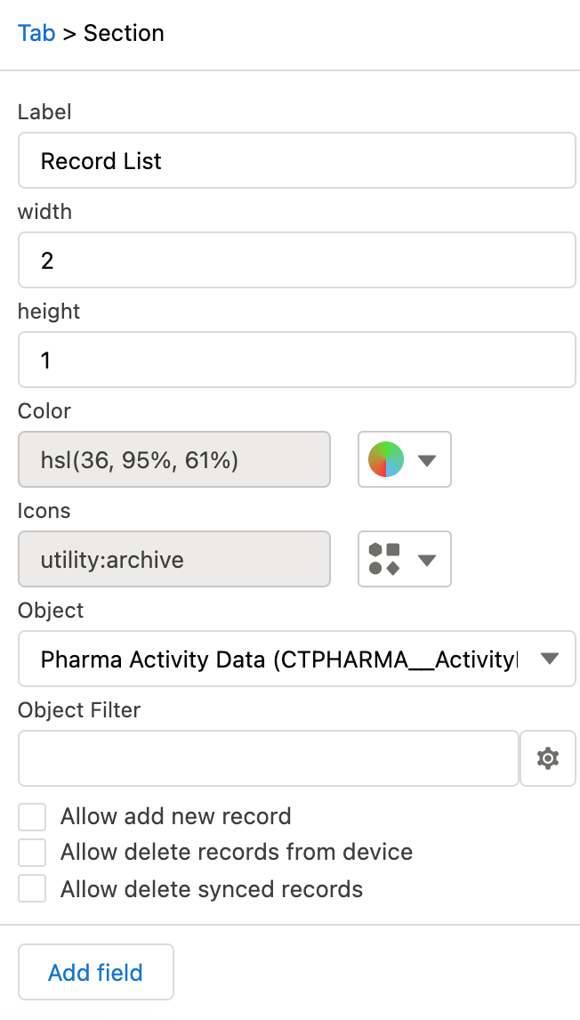 Record List Settings