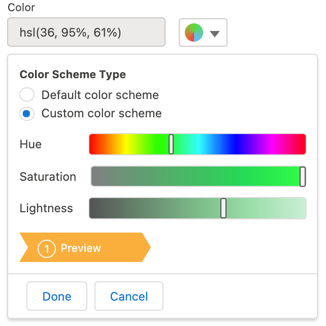 Section Custom Color Scheme