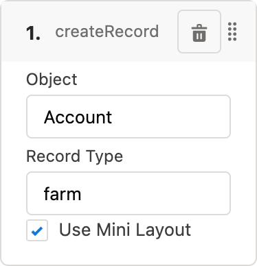 createRecord Example