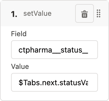 setValue Example