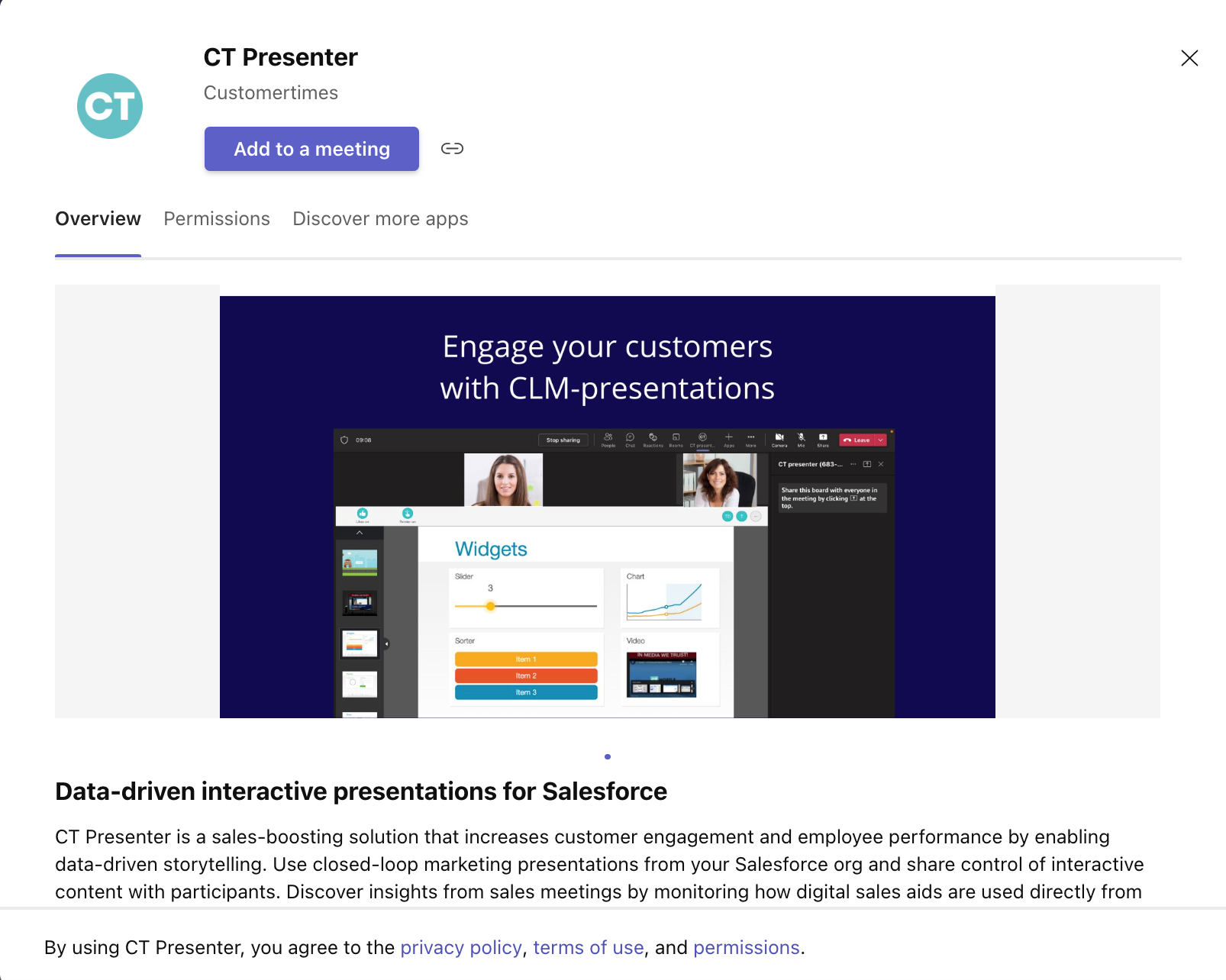 Add CT Presenter to Teams