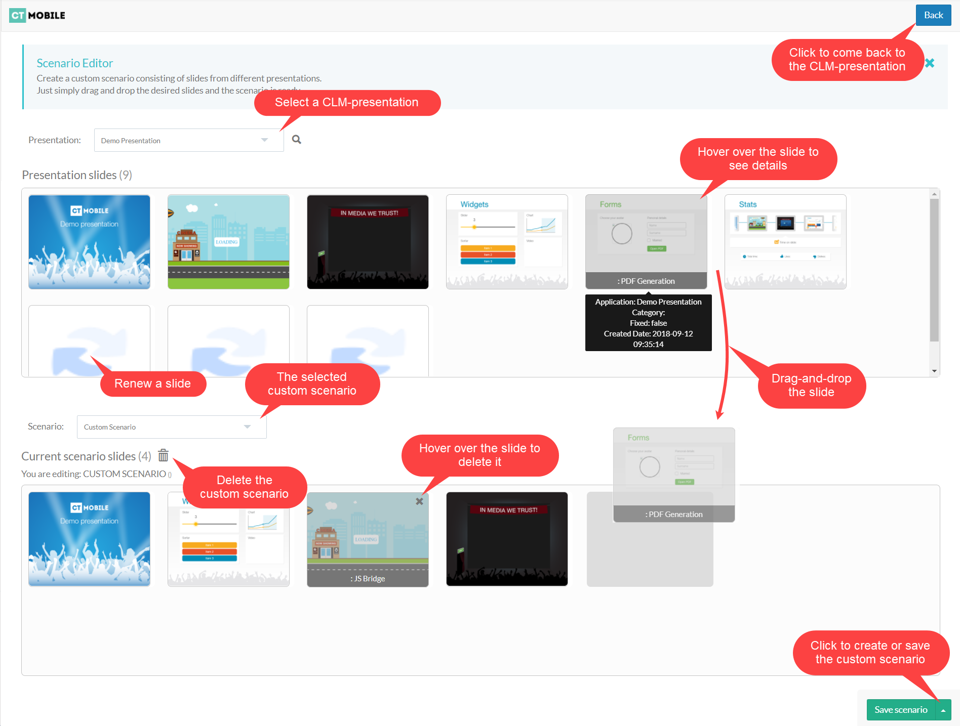 Custom Scenario Editor Features