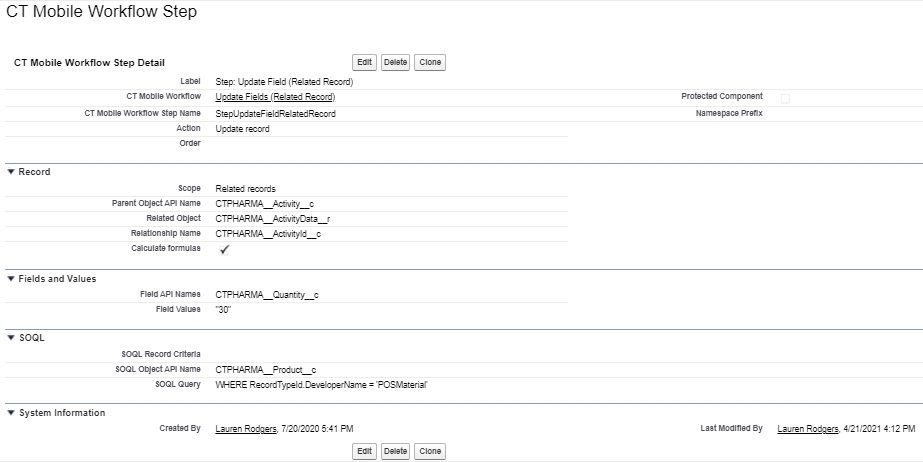 Workflow Step Related record en