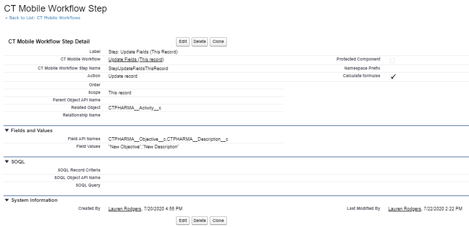 Workflow Step This record en