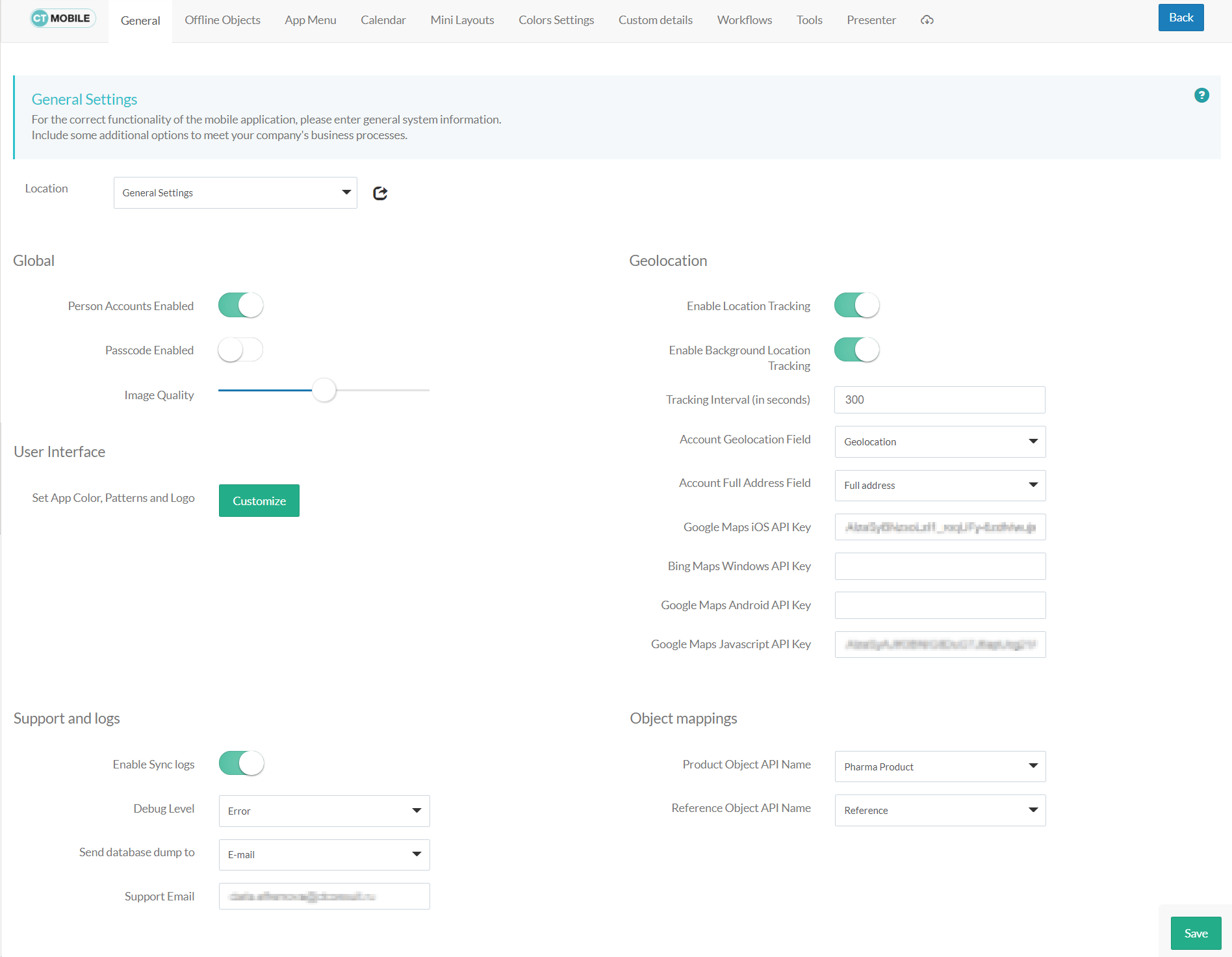 control panel general