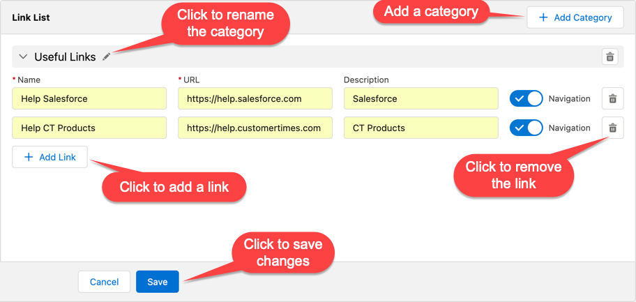 ctm control panel new linklist