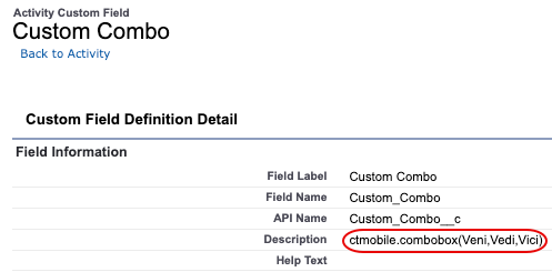 custom combo field description