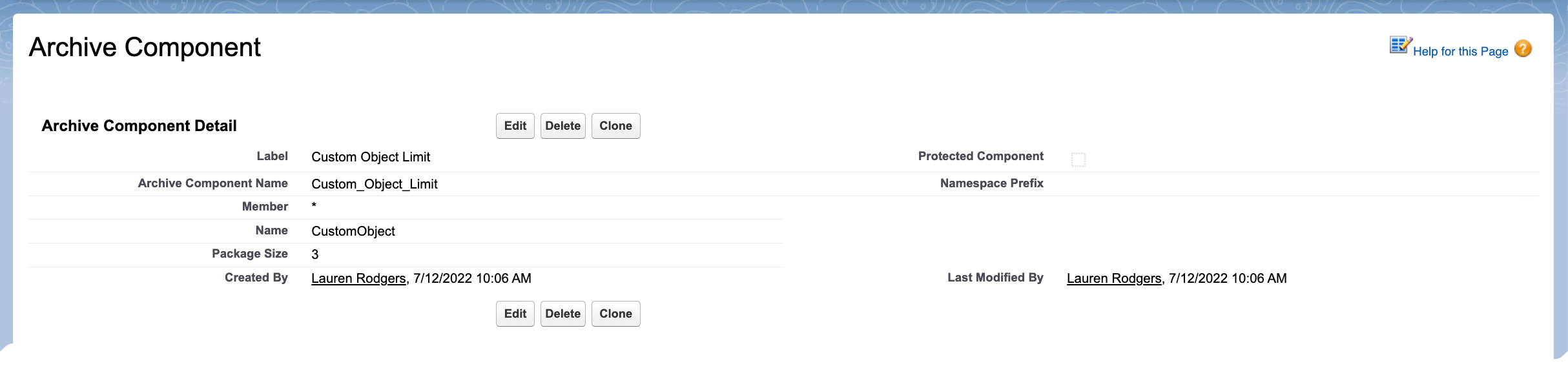 Archive Component Example 2