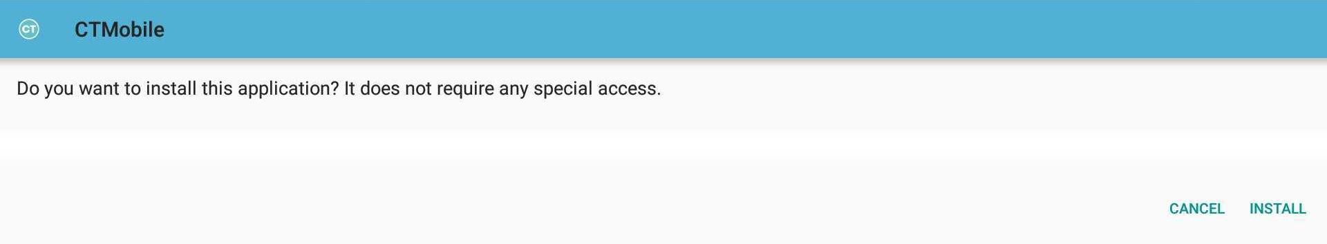 Install CT Mobile Android