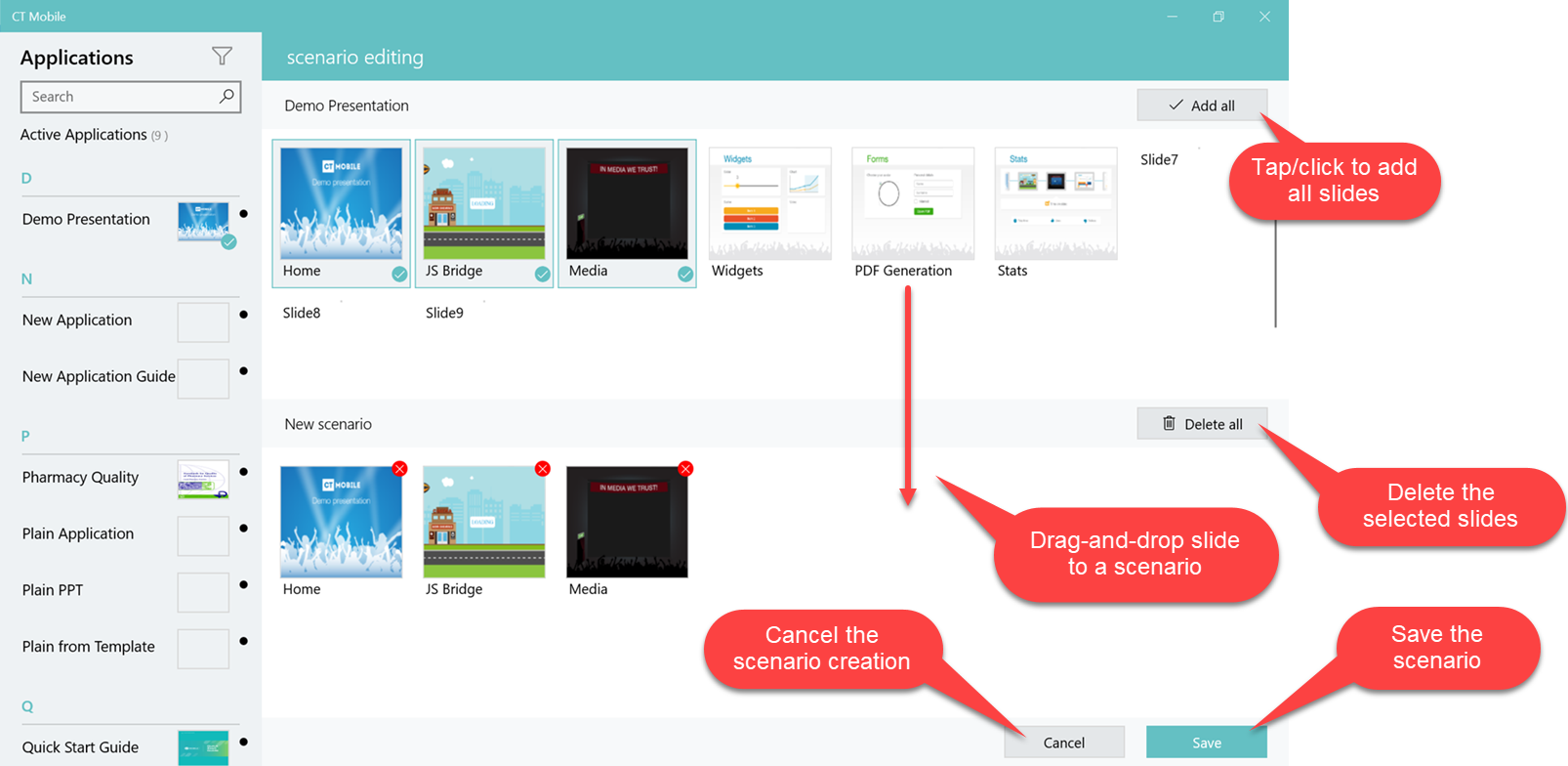 The Mobile Scenario Editor Win