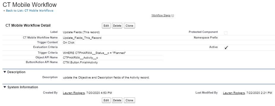 Workflow This record en