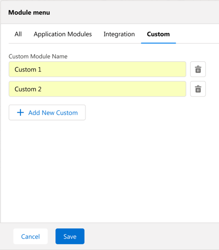 ctm control panel new app menu module menu add custom