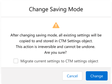 ctm control panel tools new settings migration popup