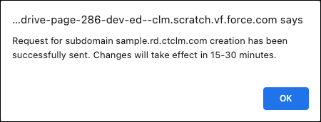 ctpresenter custom domain creation request