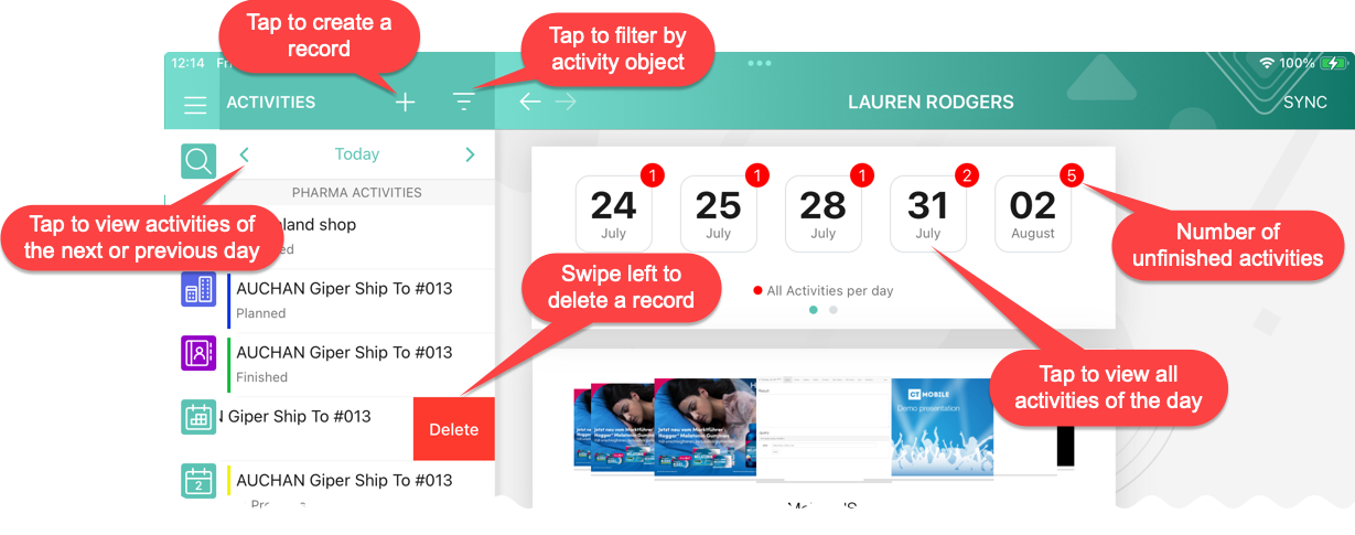 home screen calendar widget