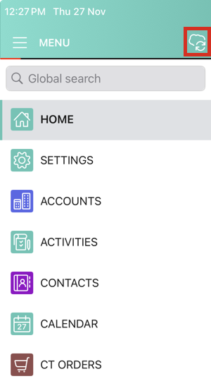 ios 3.0 autosync button