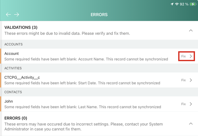 ios 3.0 errors screen fix