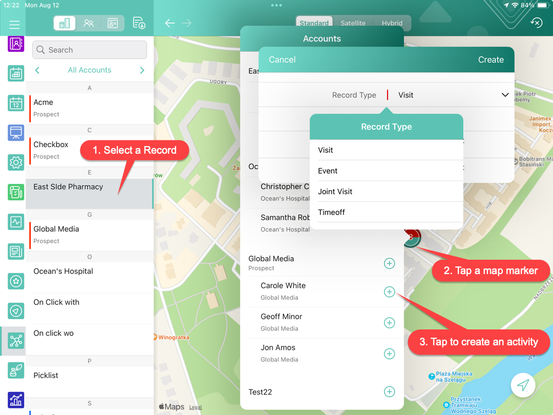 nearby accounts create activity