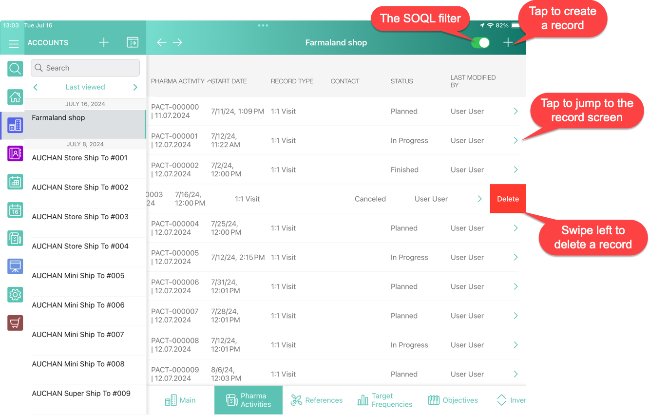 standard related list