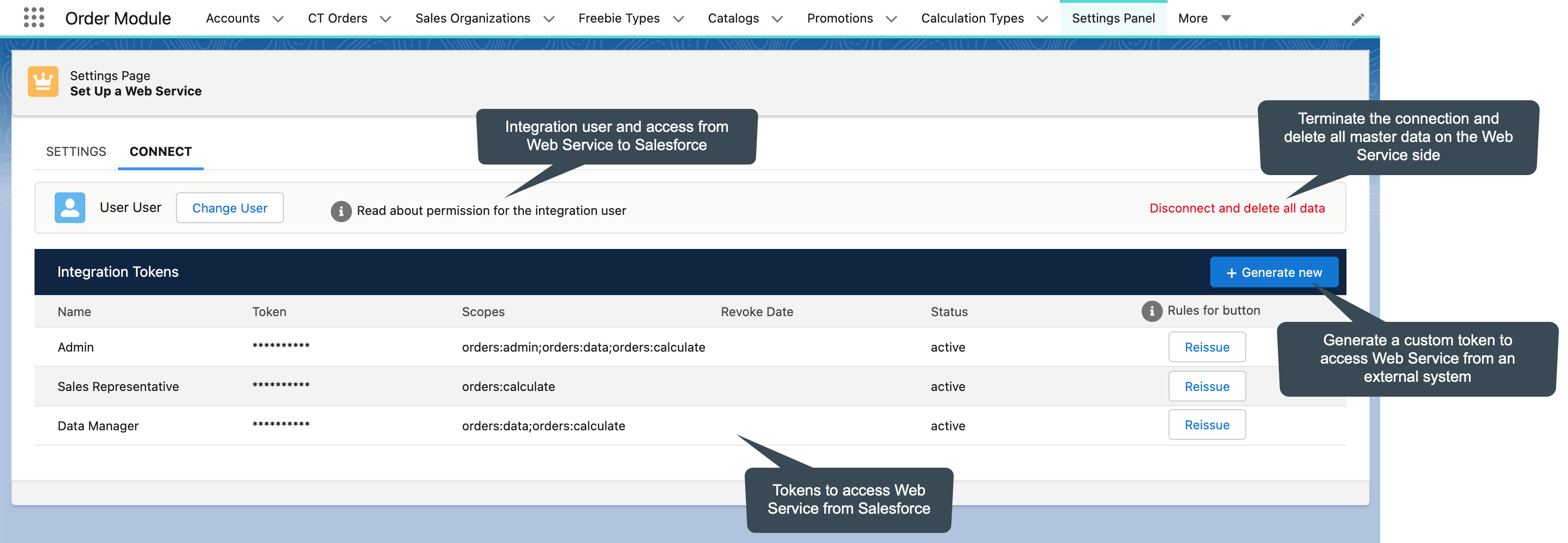 6.1 Web Service Tokens