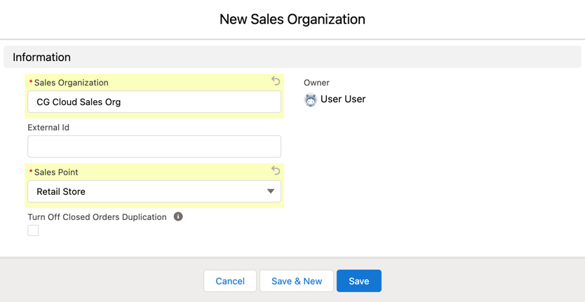 CG Cloud Creating a Sales Organization Summer 21