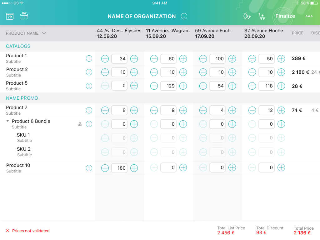 Calculate Discounts Links iOS WS