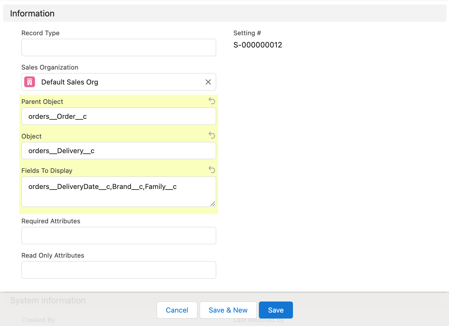 Delivery Summary Layout Setting