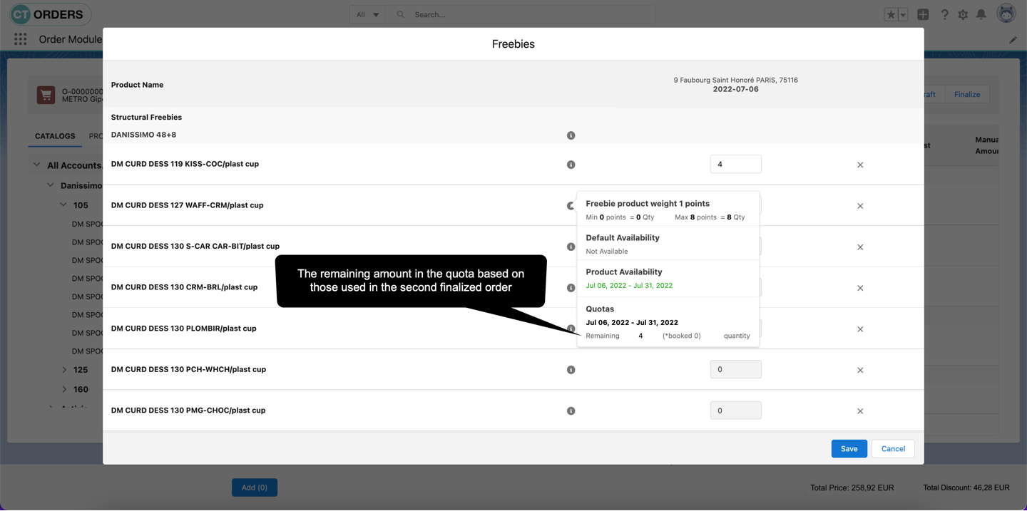 First Order Quota for a Freebie 2
