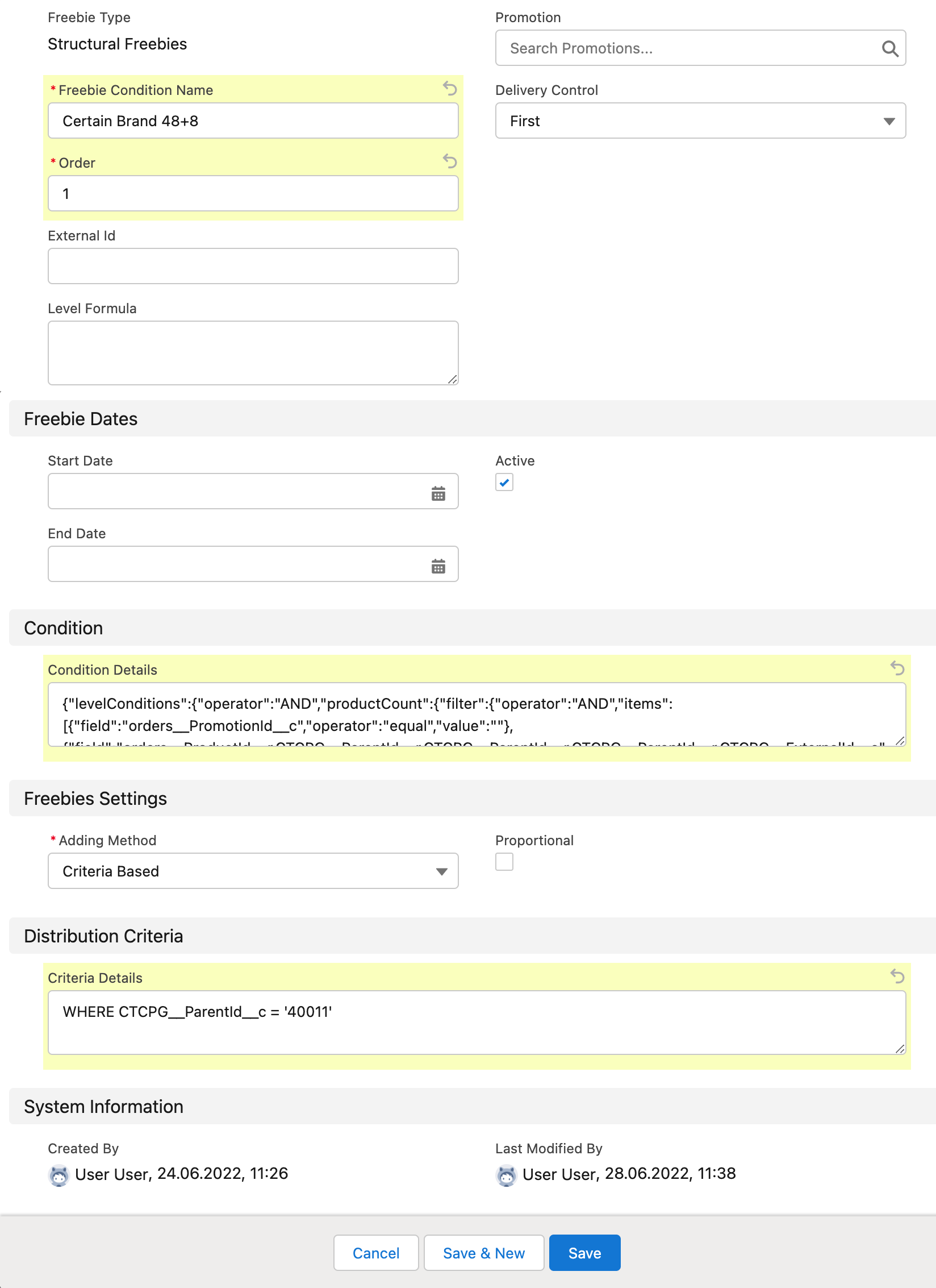 Freebie Condition 1 3.1