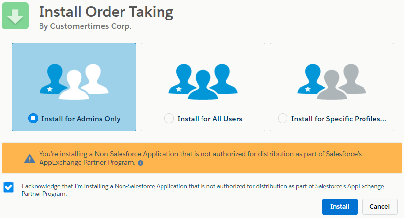 Install Order Module