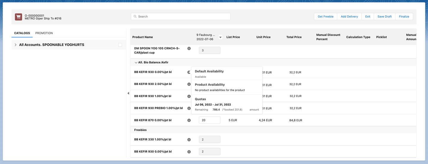 Second Order Quota for a Promo