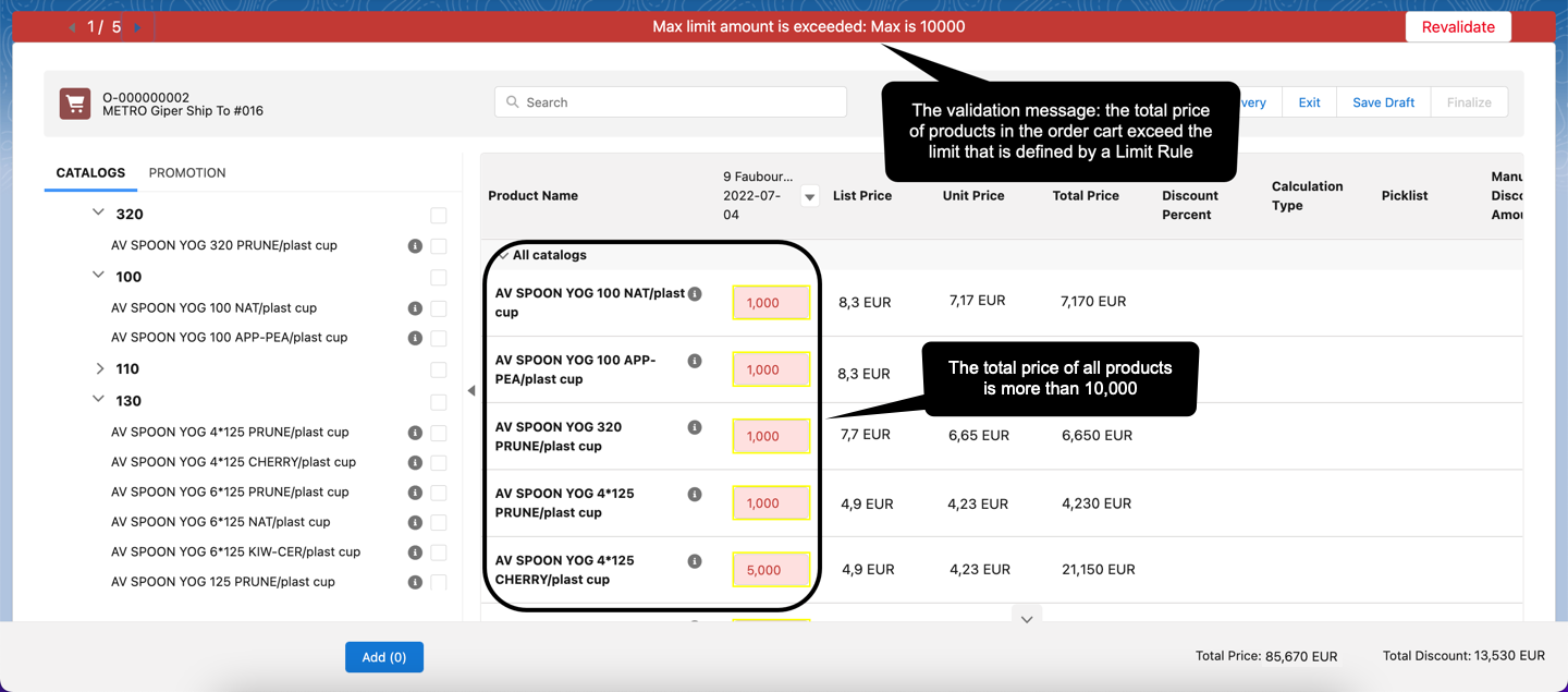 Workshop 6.0 Exceed Limit Rule Amount per Order