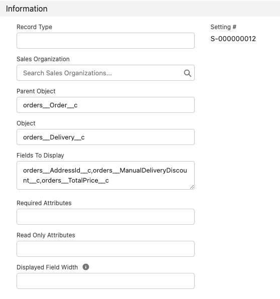 ctorders delivery layout with addressid