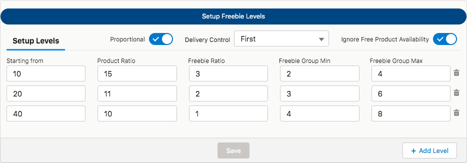 freebie levels similar
