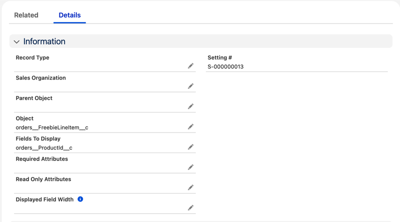 freebie lineitem layout setting