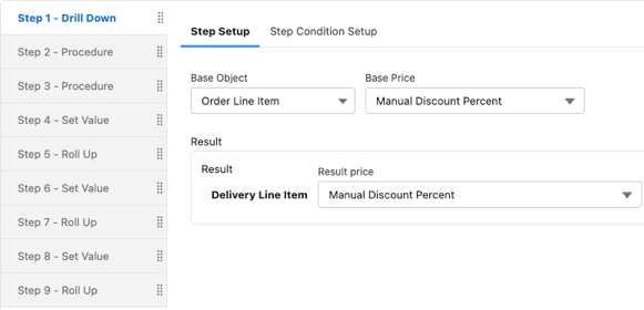 pricing procedure v2 example step1