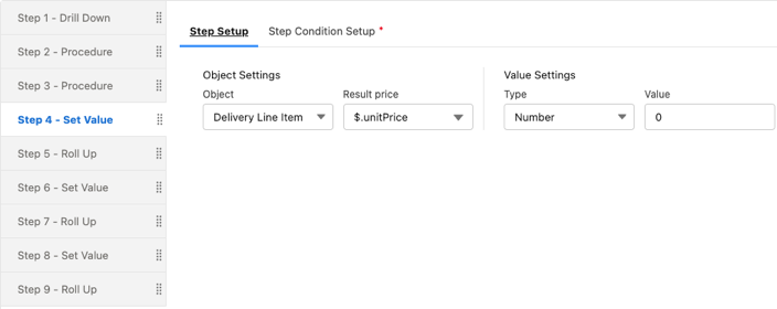 pricing procedure v2 example step4
