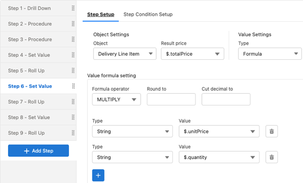 pricing procedure v2 example step6