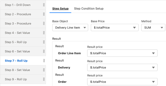pricing procedure v2 example step7