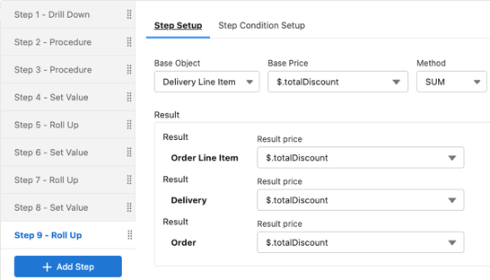 pricing procedure v2 example step9