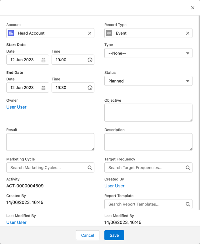 cpg create activity2