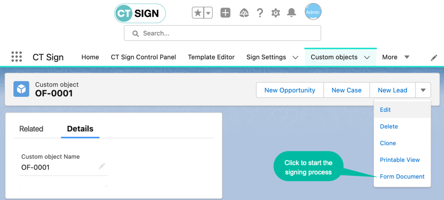 Form Document on Page Layout