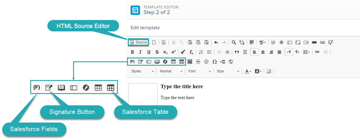 Template Editor Features
