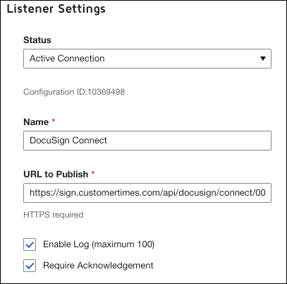 docusign listener settings